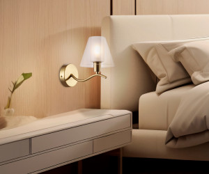 LH57095 BS/FR латунь/белый матовый E14 max 40W 230*140*200