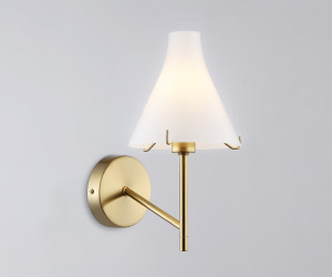 LH57137 BS/FR латунь/белый матовый E14 max 40W 210*150*280