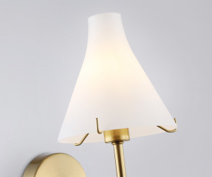 LH57137 BS/FR латунь/белый матовый E14 max 40W 210*150*280