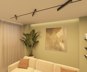 DK6634-BK Поворотный однофазный трековый светильник EDDER со светодиодом L538mm 220V 40W 30° 3000K IP20 черный алюминий