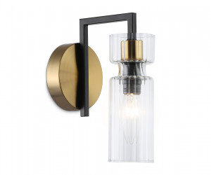 LH56119 BK/BS/CL черный/латунь/прозрачный E14 max 40W 150*100*210