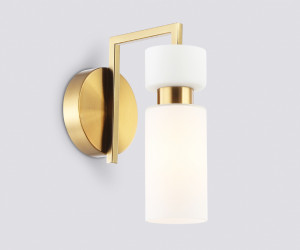 LH56130 BS/FR латунь/белый матовый E14 max 40W 150*100*210