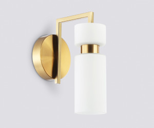 LH56130 BS/FR латунь/белый матовый E14 max 40W 150*100*210