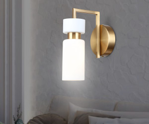 LH56130 BS/FR латунь/белый матовый E14 max 40W 150*100*210