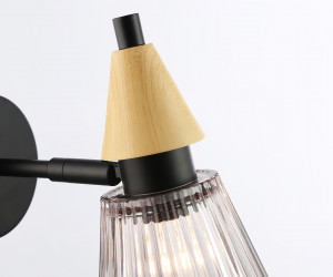 LH58118 BK/LW/SM черный/светлое дерево/дымчатый E14 max 40W 180*110*200