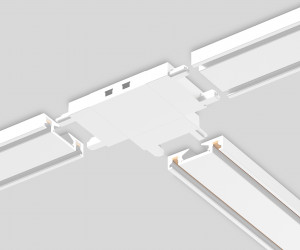 GV1118 WH белый T-образный коннектор для накладного шинопровода 46*36*6