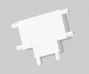 GV1118 WH белый T-образный коннектор для накладного шинопровода 46*36*6