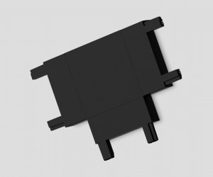 GV1122 BK черный T-образный коннектор для накладного шинопровода 46*36*6