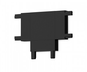 GV1122 BK черный T-образный коннектор для накладного шинопровода 46*36*6