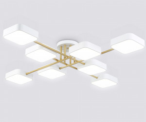 FL516346/8 WH/GD белый/золото 144W 3000-6000K 1060*1060*150 (без ПДУ)