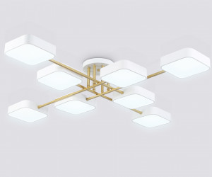 FL516346/8 WH/GD белый/золото 144W 3000-6000K 1060*1060*150 (без ПДУ)