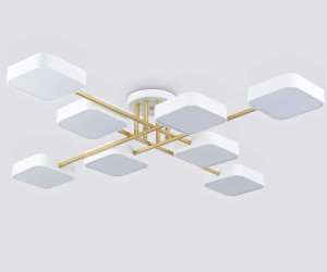 FL516346/8 WH/GD белый/золото 144W 3000-6000K 1060*1060*150 (без ПДУ)