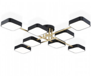 FL516348/8 BK/GD черный/золото 144W 3000-6000K 1060*1060*150 (без ПДУ)