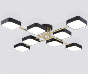 FL516348/8 BK/GD черный/золото 144W 3000-6000K 1060*1060*150 (без ПДУ)