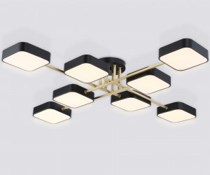 FL516348/8 BK/GD черный/золото 144W 3000-6000K 1060*1060*150 (без ПДУ)