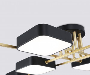 FL516348/8 BK/GD черный/золото 144W 3000-6000K 1060*1060*150 (без ПДУ)