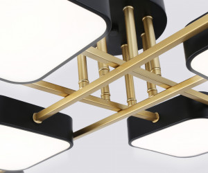 FL516348/8 BK/GD черный/золото 144W 3000-6000K 1060*1060*150 (без ПДУ)