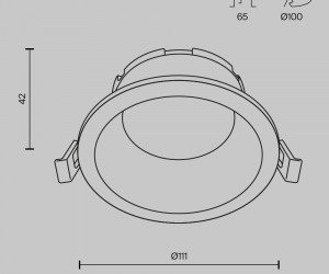 Встраиваемый светильник Technical DL126-GX53-W