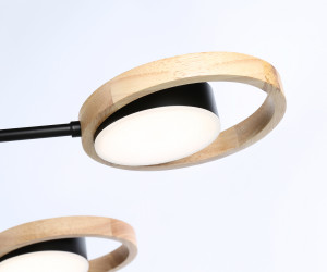 FL51619/6 BK/LW черный/светлое дерево 3000K/4200K/6400K 42W D825*285 (Без ПДУ)