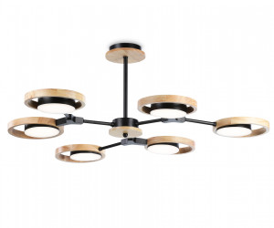 FL51619/6 BK/LW черный/светлое дерево 3000K/4200K/6400K 42W D825*285 (Без ПДУ)