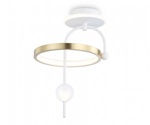 FL66422 WH/GD белый/золото 3000K/4200K/6400K 15W 240*220*347.7 (Без ПДУ)