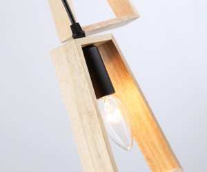 TR80499/3 BK/LW черный/светлое дерево E14/3 max 60W D350*1000