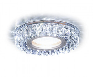 S255 CH хром/прозрачный хрусталь/MR16+3W(LED WHITE)