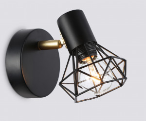 TR8655 BK/GD черный/золото E14 max 60W 170*100*140