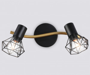 TR8656/2 BK/GD черный/золото E14/2 max 60W 330*100*185