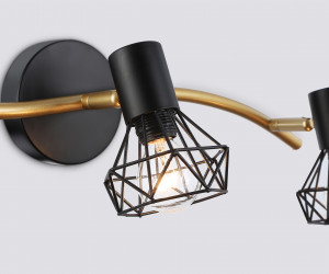 TR8657/3 BK/GD черный/золото E14/3 max 60W 550*100*185