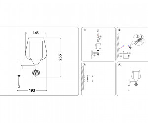 TR3158 CH/CL хром/прозрачный E27 max 40W 253*145*193