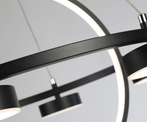 FL51775/2+6 BK черный 3000K/4200K/6400K 58W D600/380*1200 (ПДУ ИК)