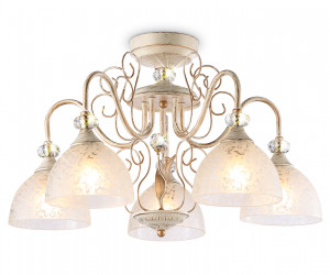 TR3057/5 BG/GD/FR бежевый/золото/белый матовый E27/5 max 40W D600*380