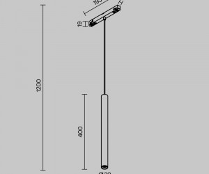 Трековый светильник Technical TR226-4-5WTW-M-DD2-B