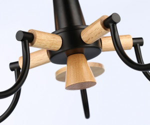 TR9593/5 BK/LW черный/светлое дерево E14/5 max 40W D555*660