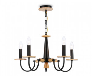 TR9593/5 BK/LW черный/светлое дерево E14/5 max 40W D555*660