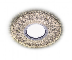 S380 CL/WW хром/прозрачный MR16+3W(LED WARM)