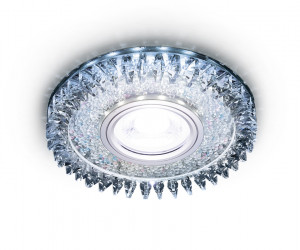 S389 CH хром/прозрачный хрусталь/MR16+3W(LED COLD)