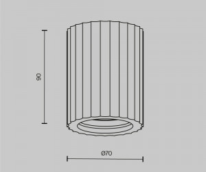 Потолочный светильник Technical C121CL-GU10-W