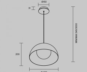 Подвесной светильник Maytoni MOD472PL-L20B3K