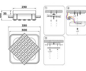 FA122 WH белый 54W 300*300*100 (ПДУ РАДИО 2.4)
