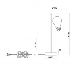 Настольный светильник Freya FR5372TL-01BS