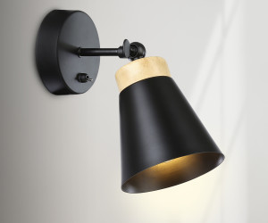 TR8214 BK/LW черный/светлое дерево E27 max 40W D120*252