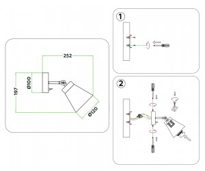 TR8214 BK/LW черный/светлое дерево E27 max 40W D120*252