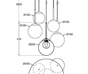 Подвесной светильник Maytoni MOD521PL-05G
