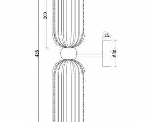 Настенный светильник (бра) Maytoni MOD302WL-02GR