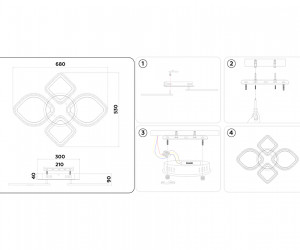 FA5149 GD золото 77W 680*630*90 (ПДУ РАДИО 2.4)