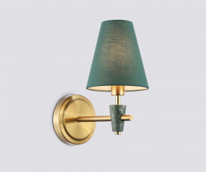 LH75055 BS/GN латунь/зеленый E14 max 40W 230*140*270