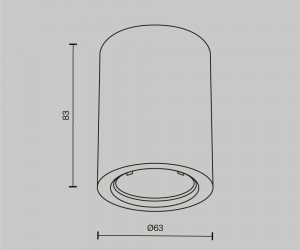 Потолочный светильник Technical C001CL-GU10-W