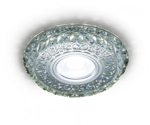 S393 CH хром/прозрачный хрусталь/MR16+3W(LED WHITE)